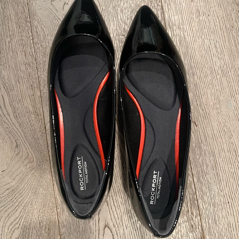 Rockport Women's Total Motion Adelyn Ballet Black Patent 9.5 M